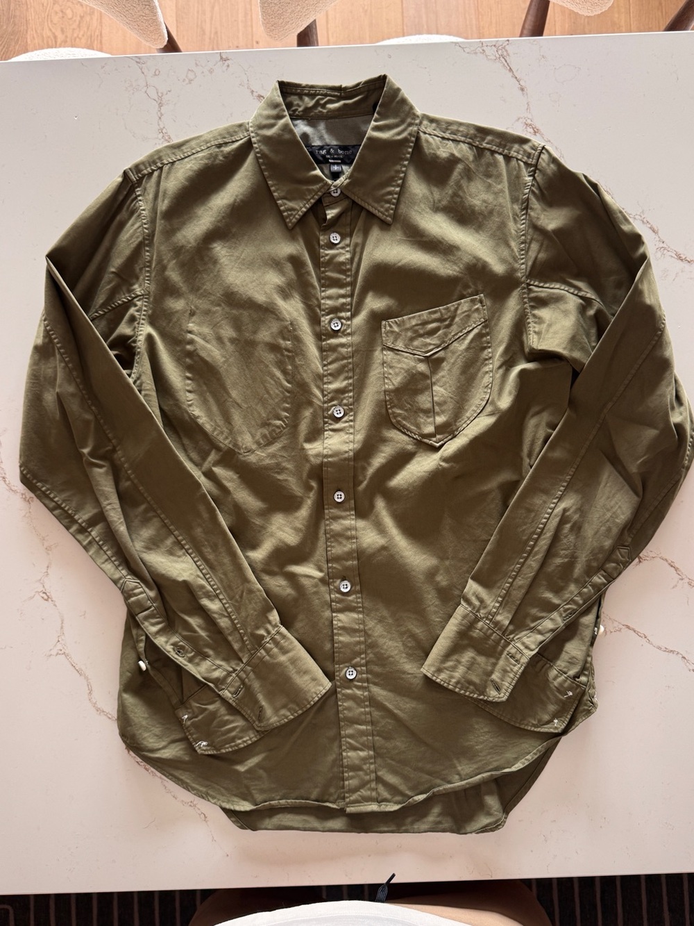 Rag & Bone Army Button Down Shirt (S)